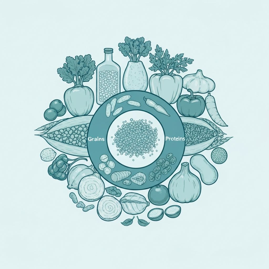 Visual representation of macronutrient composition in different dietary patterns